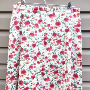 Axcess Liz Claiborne 12 Floral Stretch Skirt 